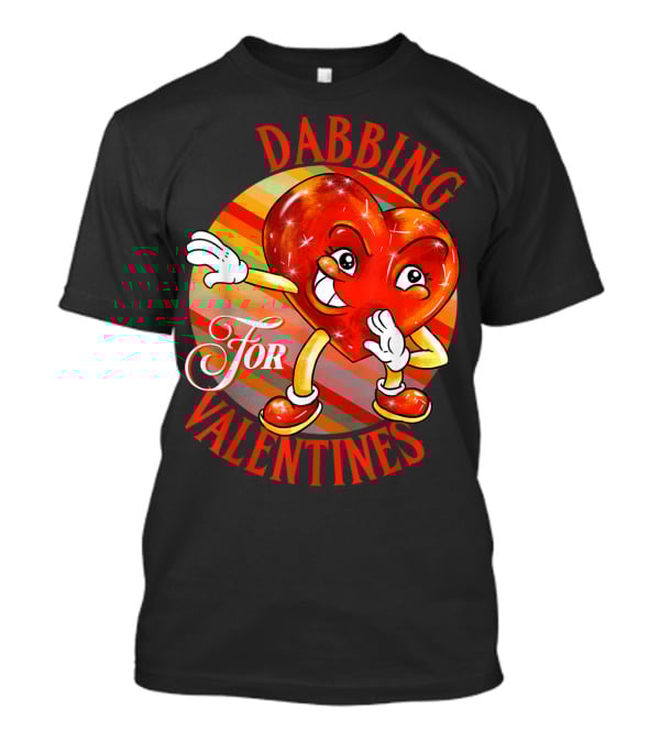 Dabbing Heart For Valentines Vintage Sunrise T-Shirt