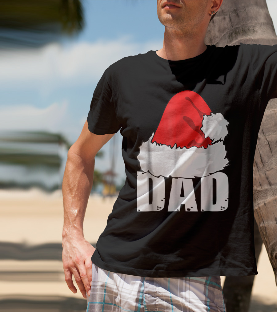 Dad Christmas Santa Hat Family T-Shirt