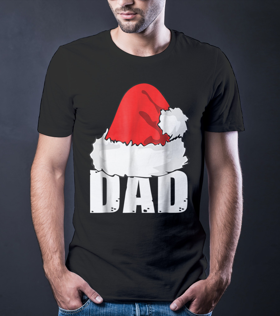 Dad Christmas Santa Hat Family T-Shirt