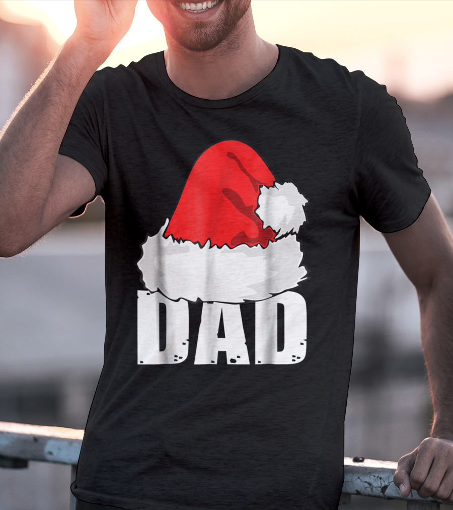 Dad Christmas Santa Hat Family T-Shirt