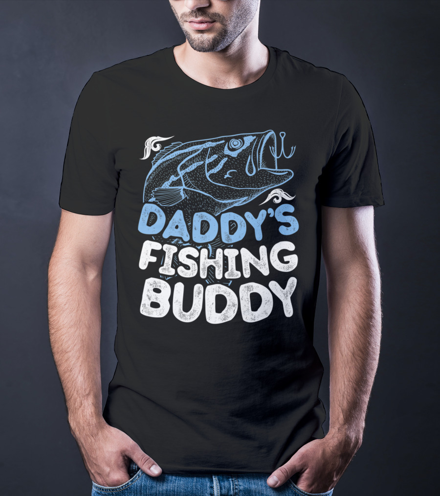 Daddy's Fishing Buddy Kids Fishing Fish Hook Fun T-Shirt