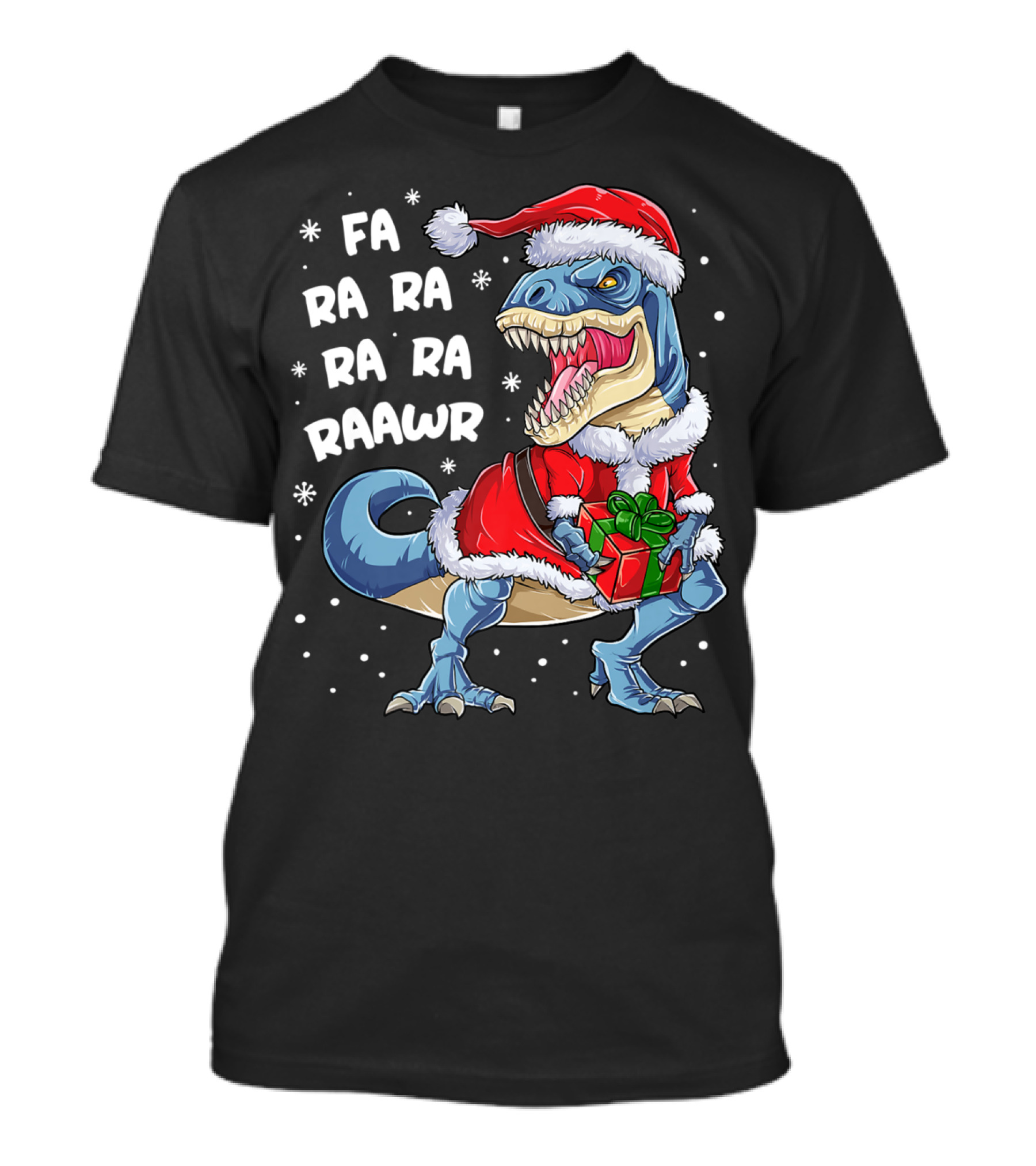 Fa Ra Ra Ra Rawr Dinosaur Christmas Rex Santa T-Shirt