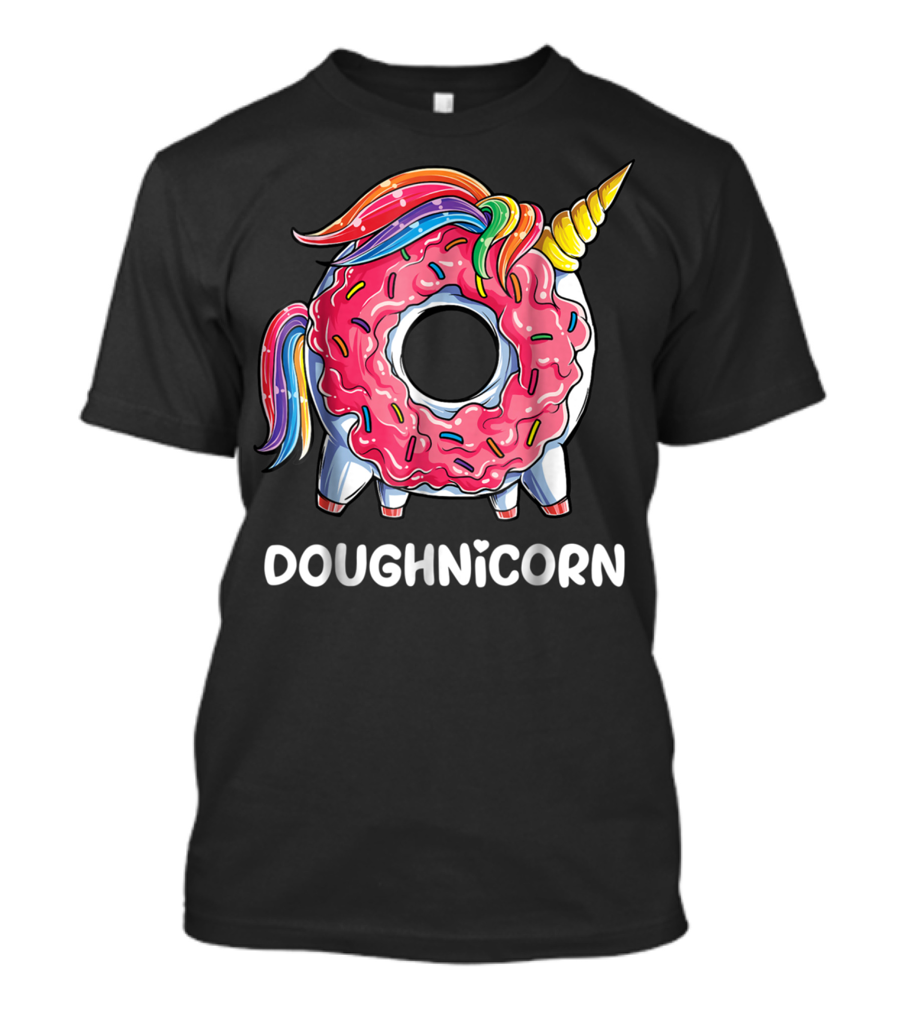Doughnicorn Unicorn Donut With Rainbow Sprinkles T-Shirt