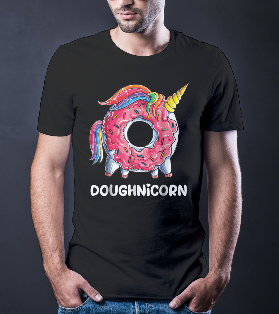 Doughnicorn Unicorn Donut With Rainbow Sprinkles T-Shirt