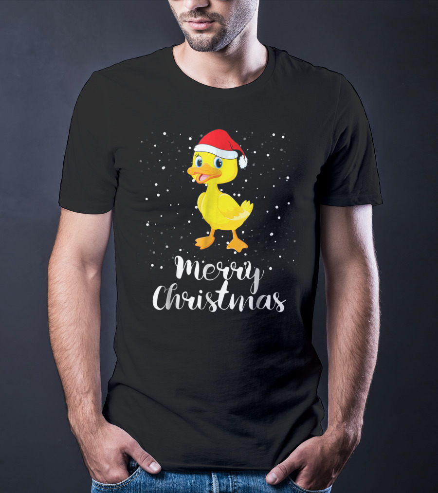 Merry Christmas Duck Funny Family Group Matching T-Shirt