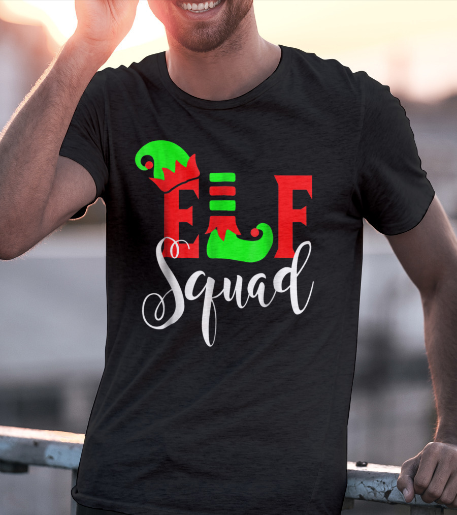 Elf Squad Festive Holiday Family T-Shirt