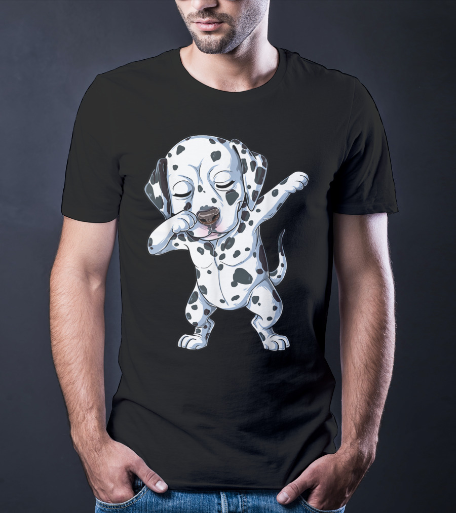 Dalmatian Dabbing Dog Lover Kids Boys Dab T-Shirt