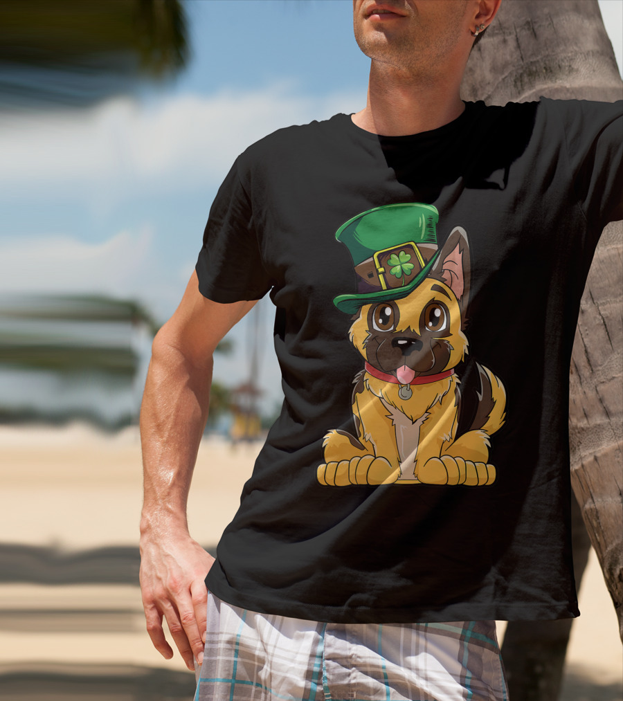 German Shepherd Dog Leprechaun St Patricks Day T-Shirt