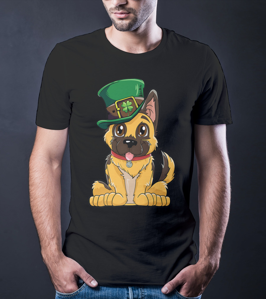 German Shepherd Dog Leprechaun St Patricks Day T-Shirt