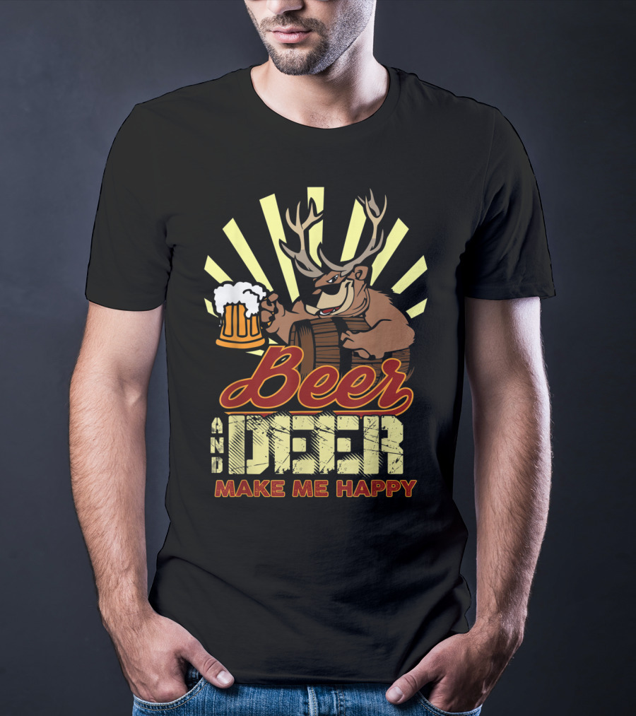 Beer And Deer Make Me Happy T-Shirt