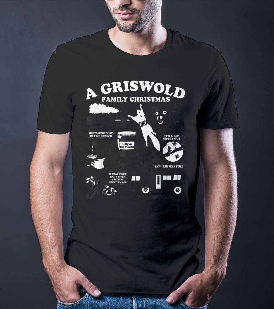 A Griswold Family Christmas Jelly Of The Month Squirrel Eggnog RV T-Shirt