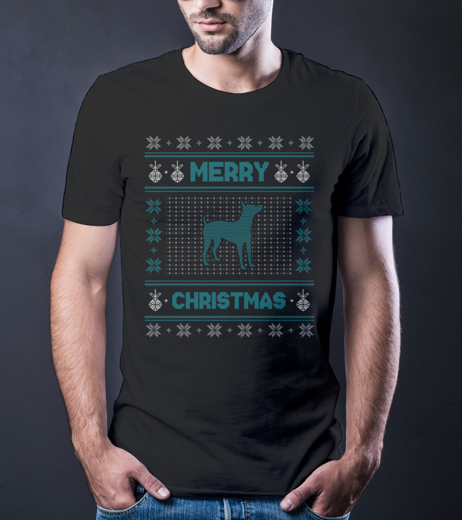 Merry Christmas American Hairless XmasDog Holiday T-Shirt