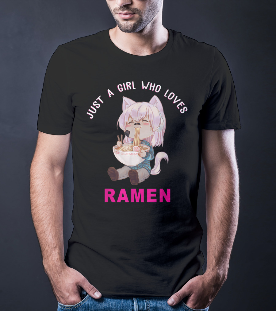 Just A Girl Who Loves Ramen Anime Japanese T-Shirt