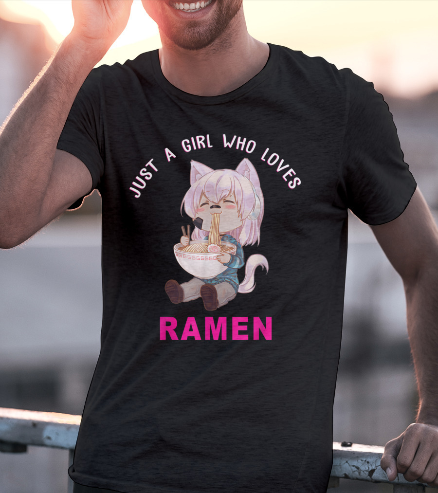 Just A Girl Who Loves Ramen Anime Japanese T-Shirt