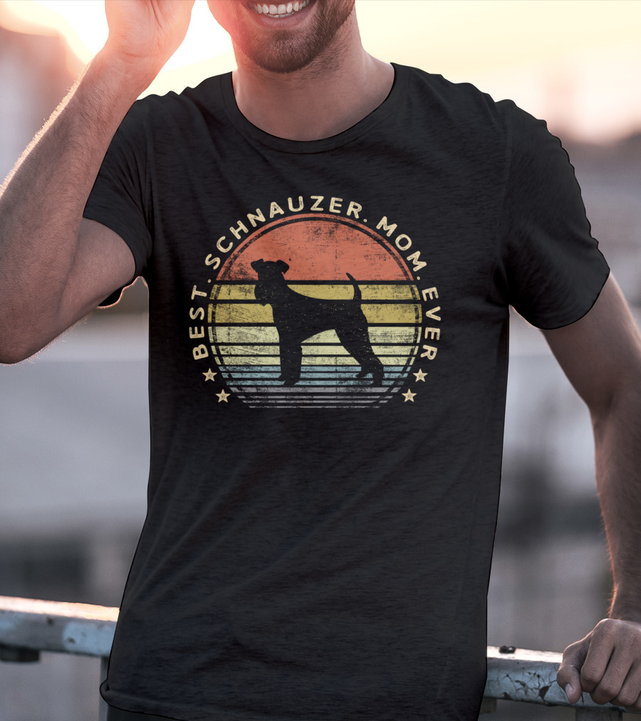 Best Schnauzer Mom Ever Vintage Dog Lover Pet T-Shirt