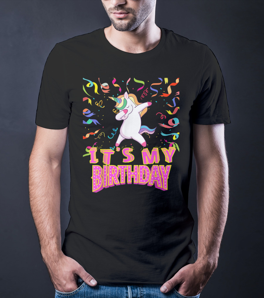It's My Birthday Dabbing Unicorn Party T-Shirt
