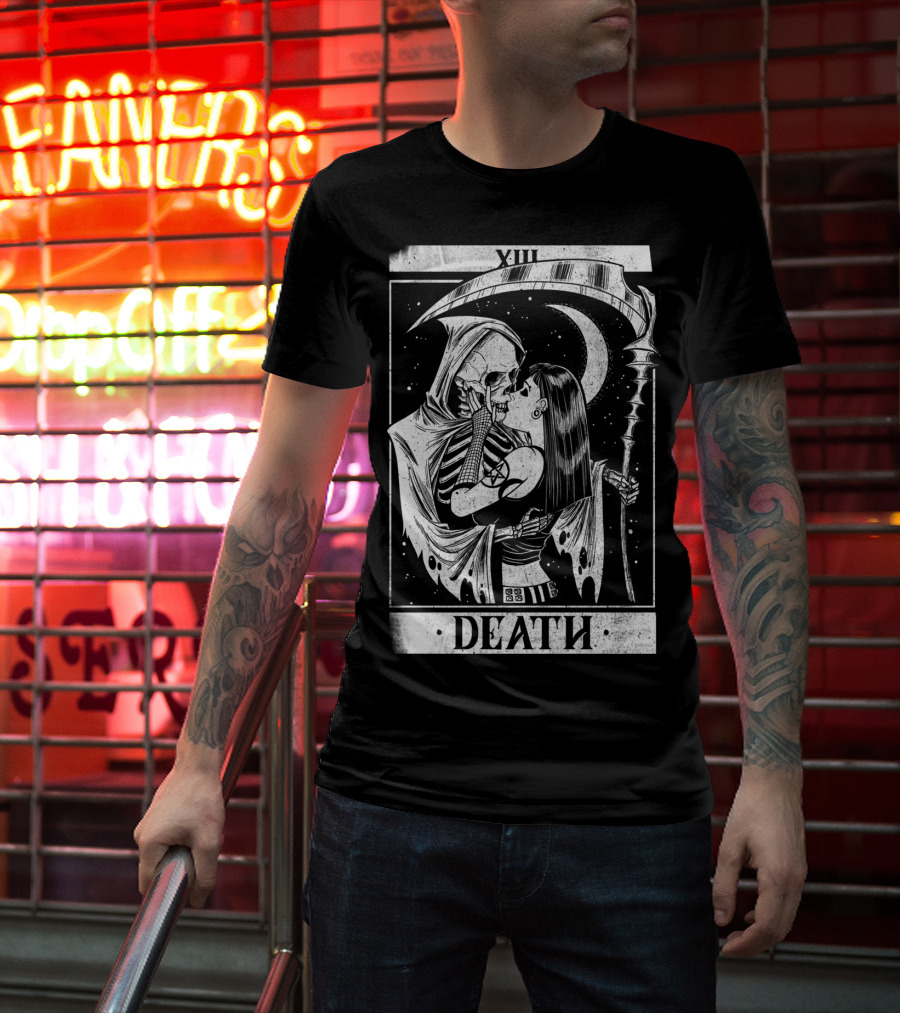 Blackcraft Vintage Death Grim Reaper Tarot XIII Kiss T-Shirt