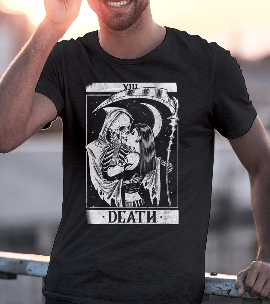 Blackcraft Vintage Death Grim Reaper Tarot XIII Kiss T-Shirt