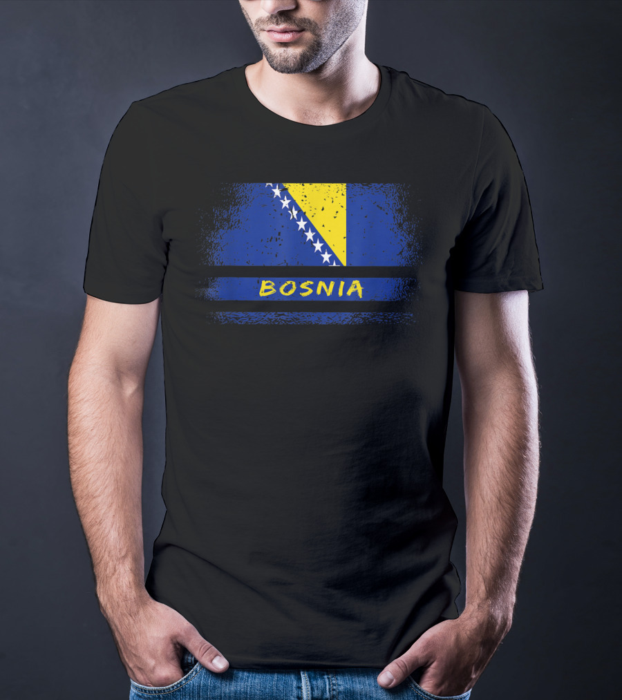 Bosnia Flag Vintage Sarajevo T-Shirt