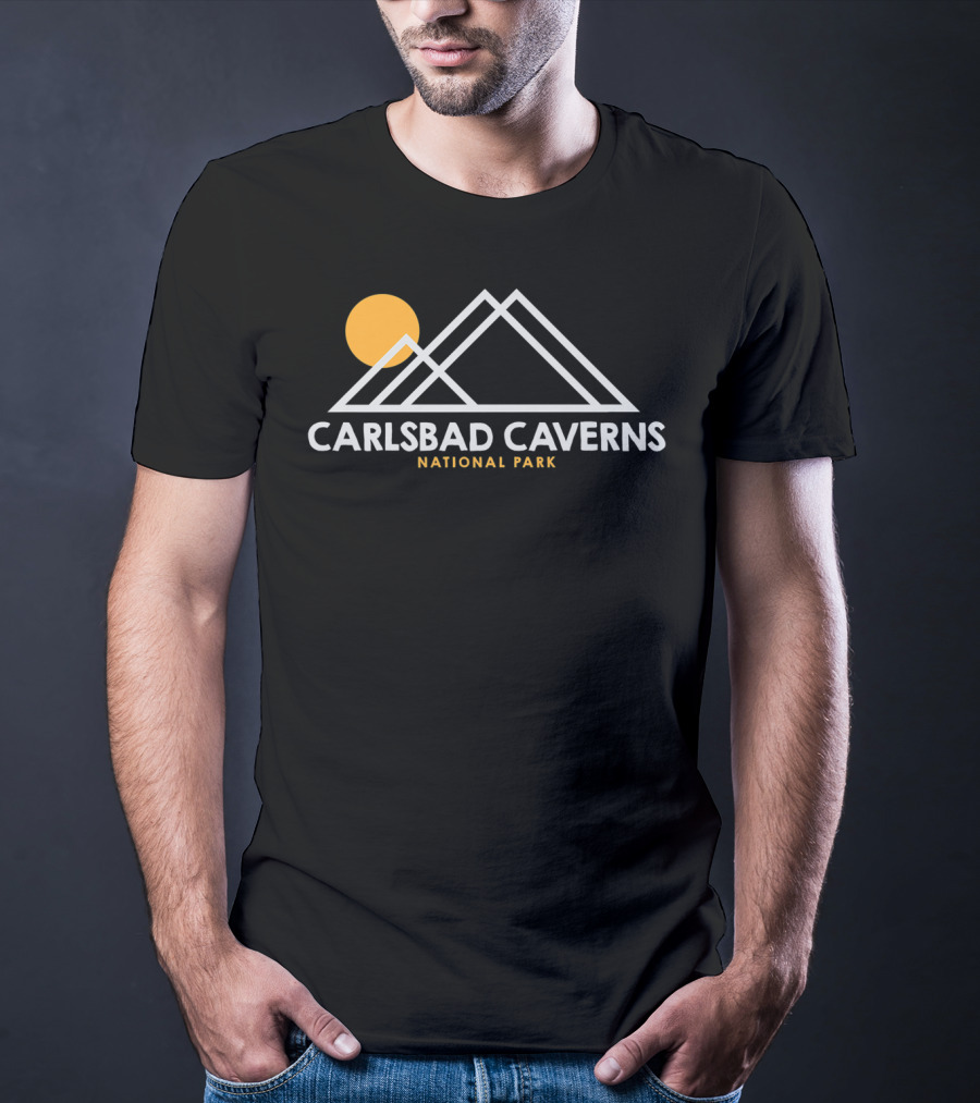 Carlsbad Caverns National Park New Mexico Mountains Sun T-Shirt