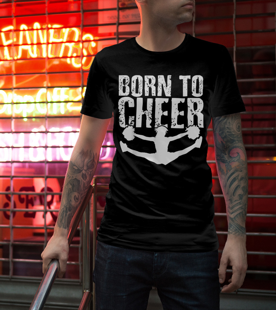 Born To Cheer Cheerleading Squad Split Jump T-Shirt