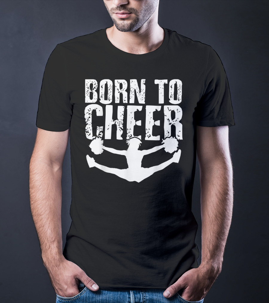 Born To Cheer Cheerleading Squad Split Jump T-Shirt