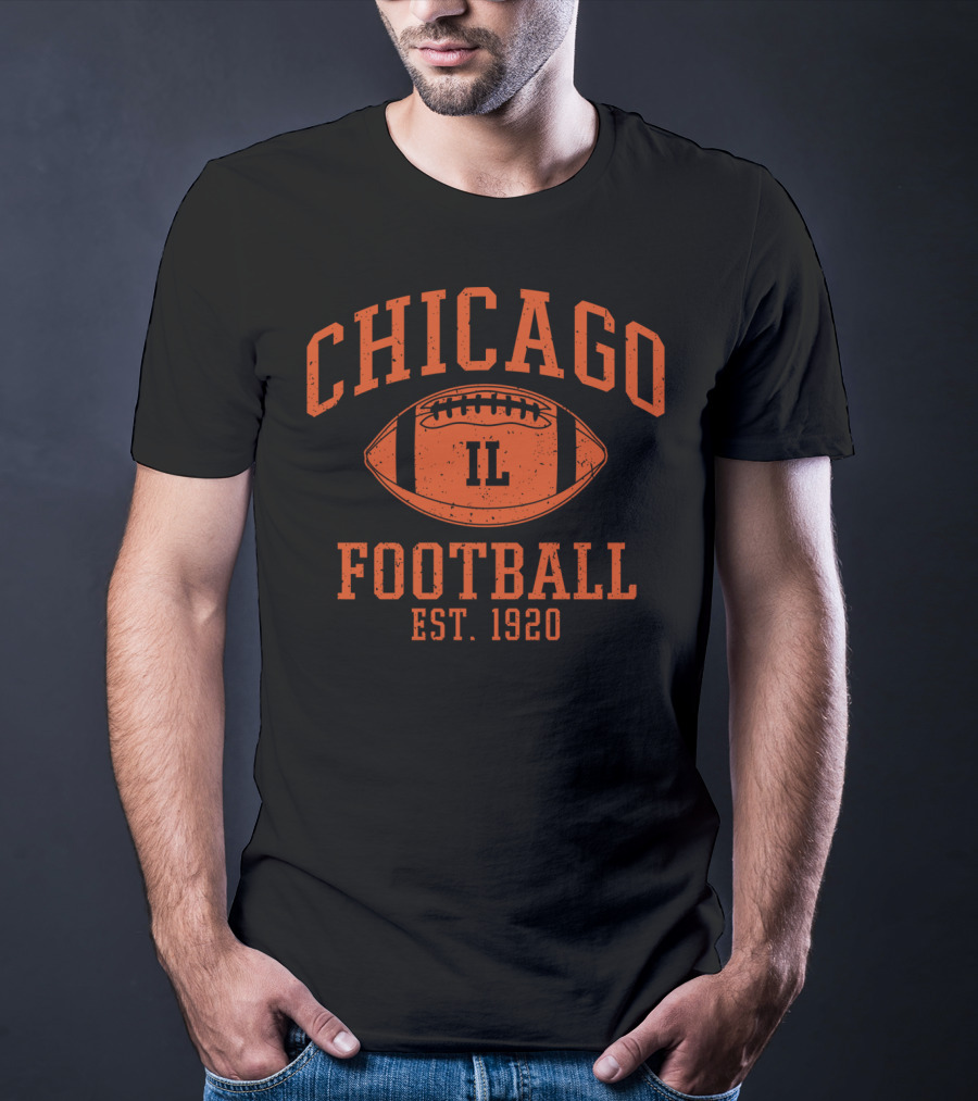 Chicago IL Football Est. 1920 Vintage Illinois Bear T-Shirt