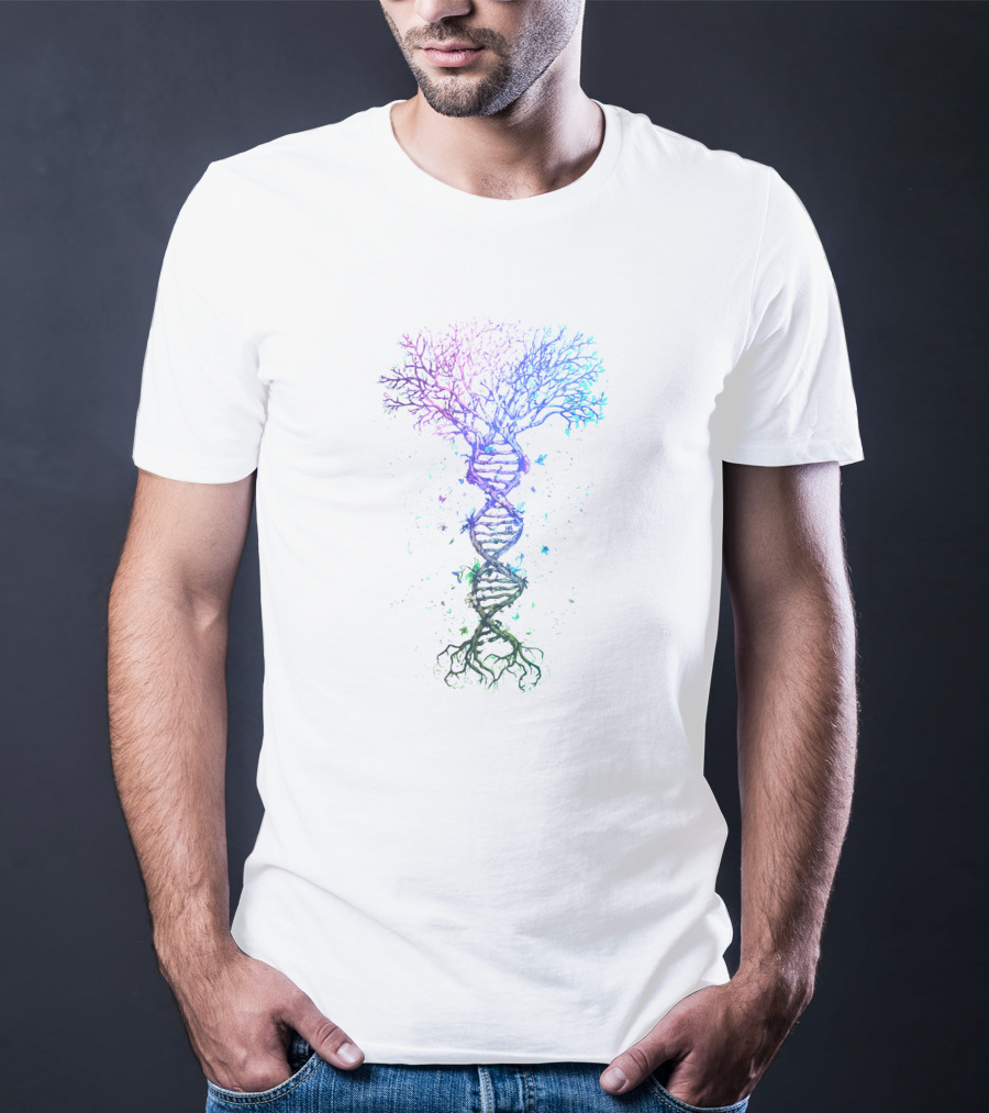 Dna Tree Life Earth Genetics Biologist Science Nature T-Shirt