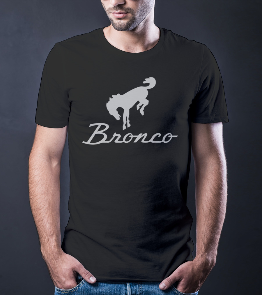 Bronco Gray Ford Iconic Horse T-Shirt