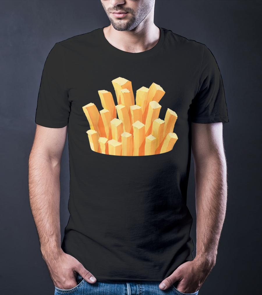 French Fries Costume Halloween Easy Cosplay Iconic Food T-Shirt