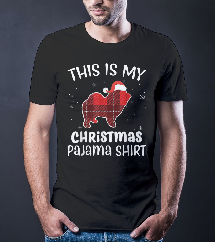 This Is My Christmas Pajama Shirt Chow Chow Dog T-Shirt
