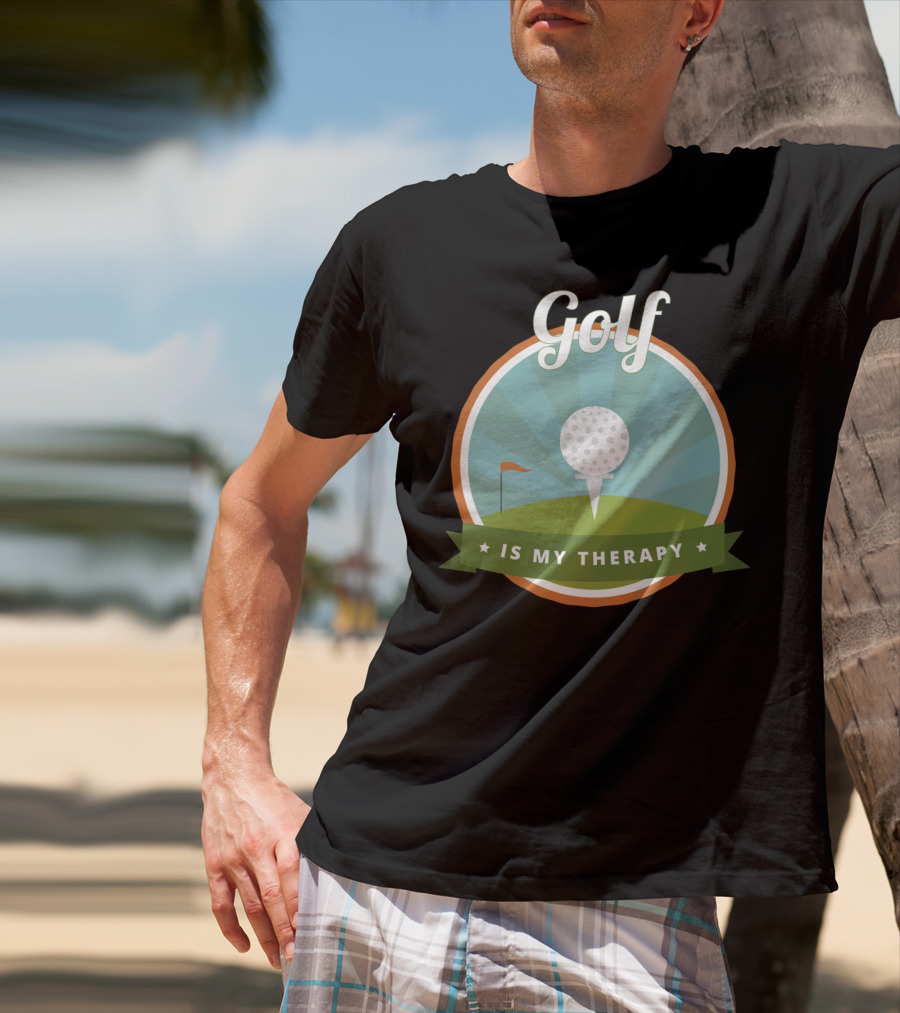 Golf Is My Therapy Golfer Humor T-Shirt
