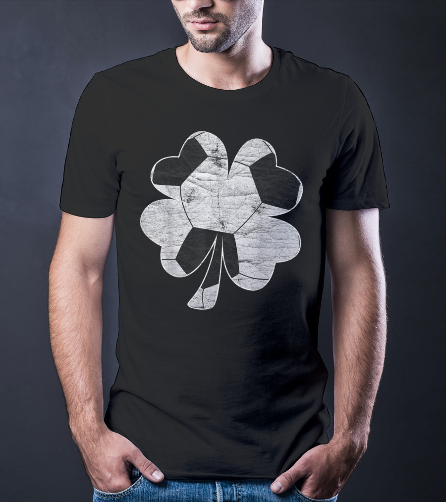 Funny Soccer Irish Shamrock Boys Men T-Shirt
