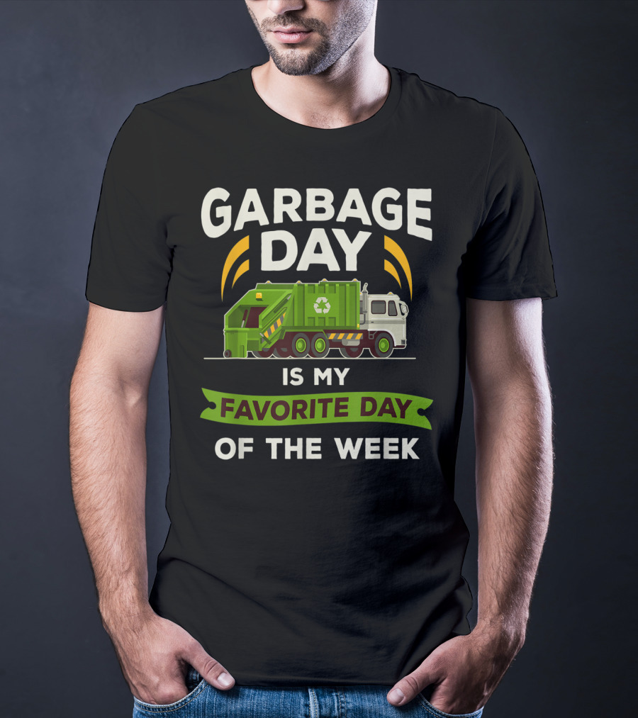 Garbage Day Is My Favorite Day Of The Week Kids City Garbage Truck T-Shirt