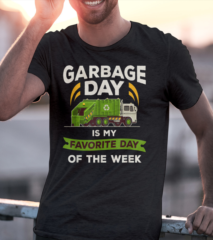 Garbage Day Is My Favorite Day Of The Week Kids City Garbage Truck T-Shirt