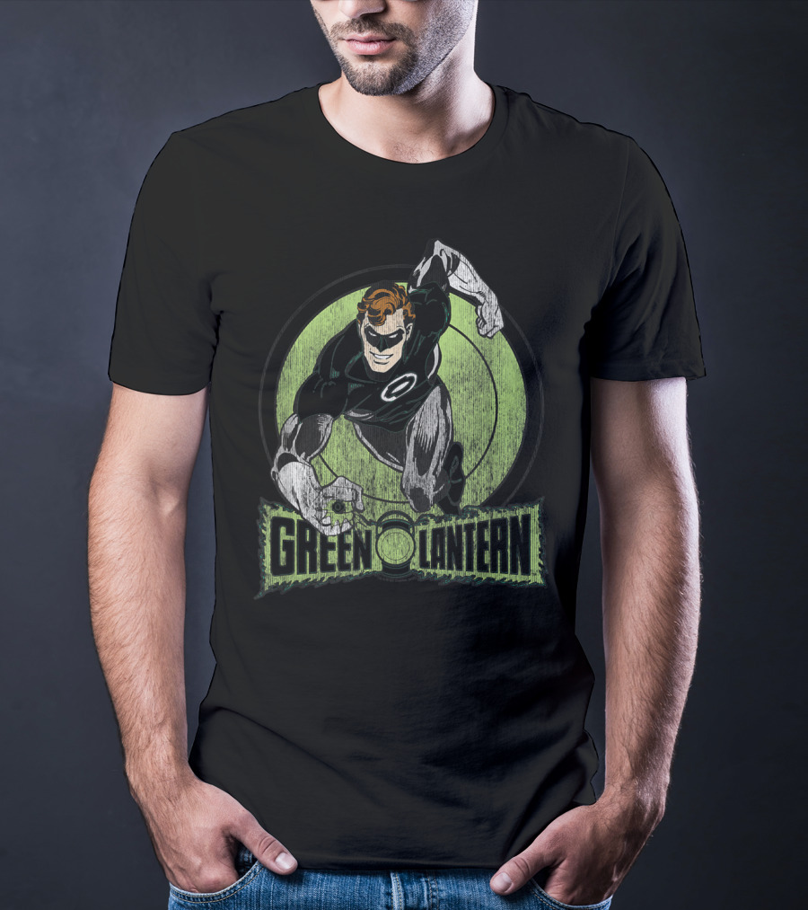 Green Lantern Dynamic Hero Inside Emblem Circle T-Shirt