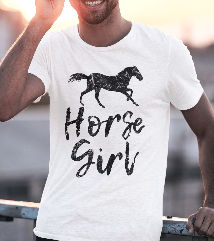 Horse Lover Horse Girl Equestrian Cowgirl Racing T-Shirt