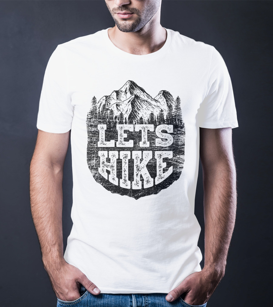 Lets Hike Outdoor Mountains Nature Hiker T-Shirt