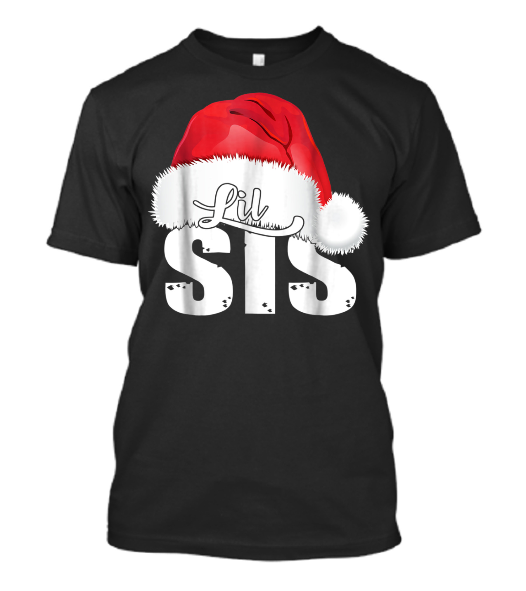 Lil Sis Santa Christmas Family T-Shirt