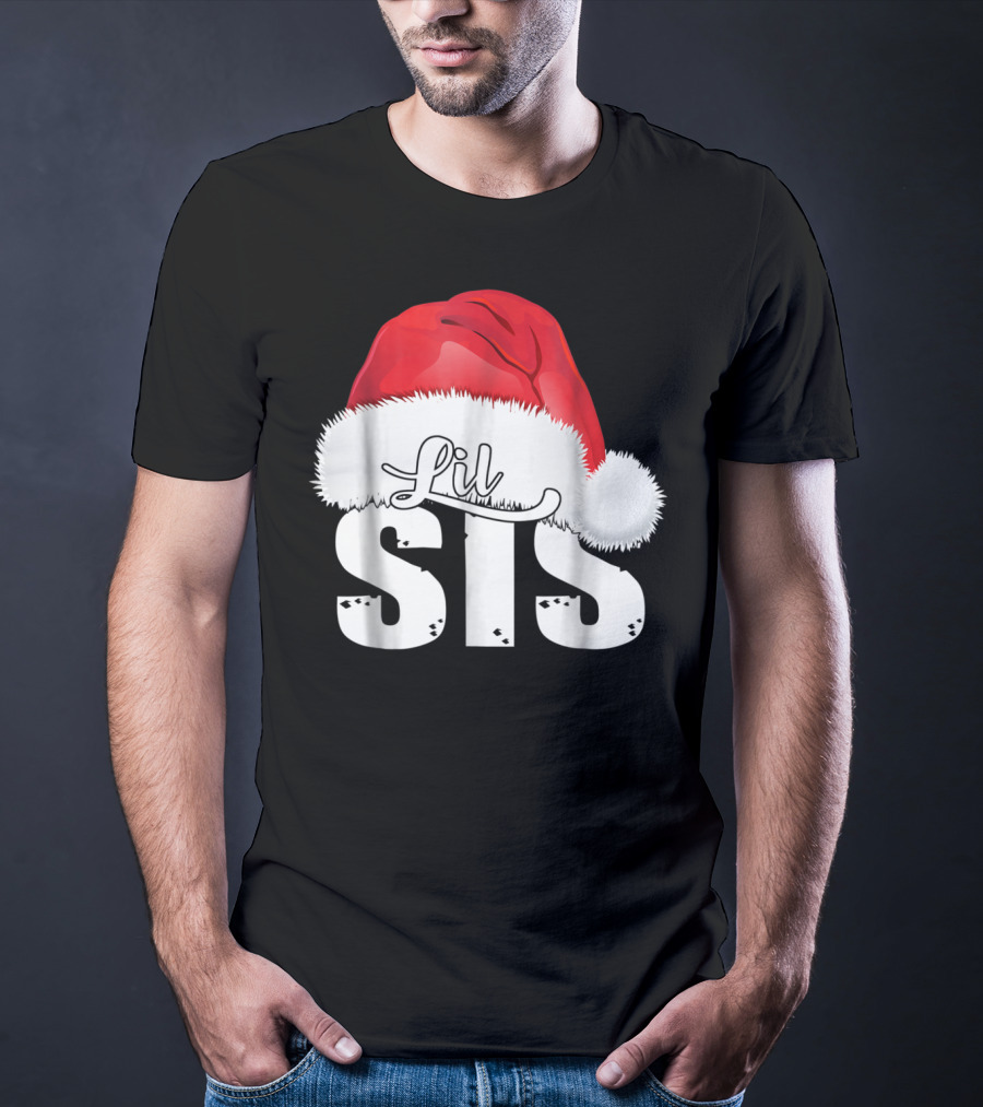 Lil Sis Santa Christmas Family T-Shirt