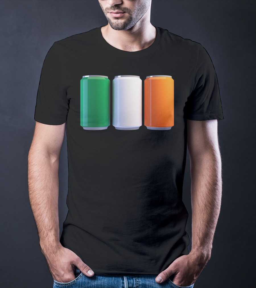 Irish Flag Beer Cans St Patrick's Day Ireland T-Shirt