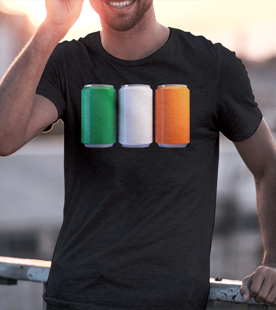 Irish Flag Beer Cans St Patrick's Day Ireland T-Shirt