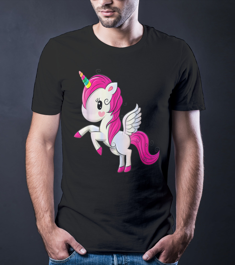 Rainbow Unicorn Birthday Girl Birthday T-Shirt