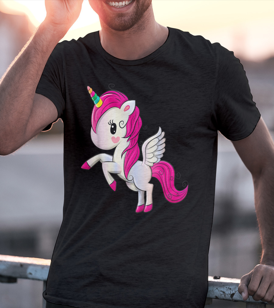 Rainbow Unicorn Birthday Girl Birthday T-Shirt