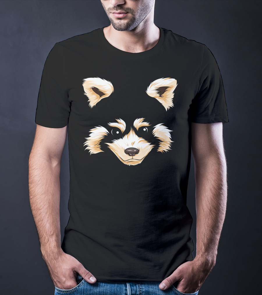 Red Panda Face Funny Pandas Halloween Costume T-Shirt