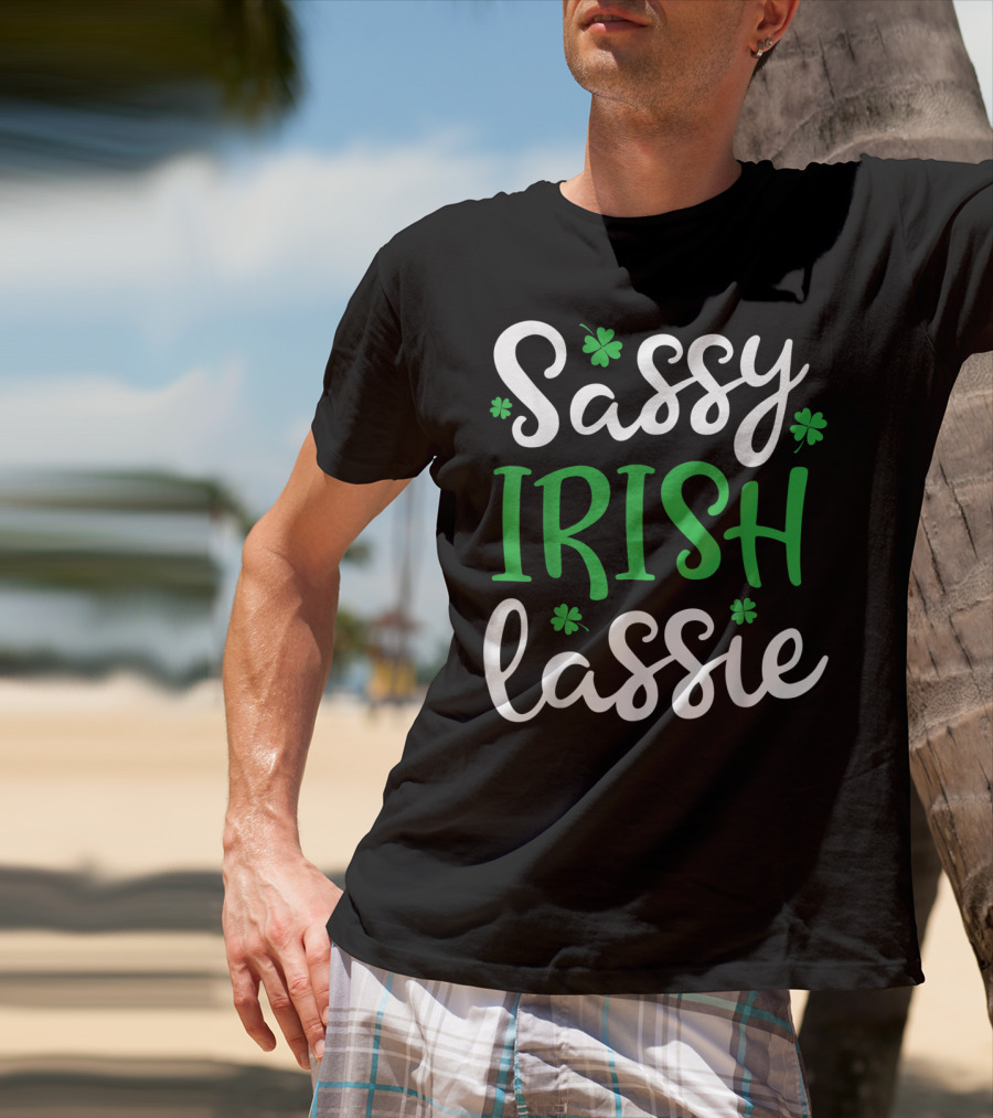 Sassy Irish Lassie St Patricks Day Irish Girls Shamrock OY T-Shirt