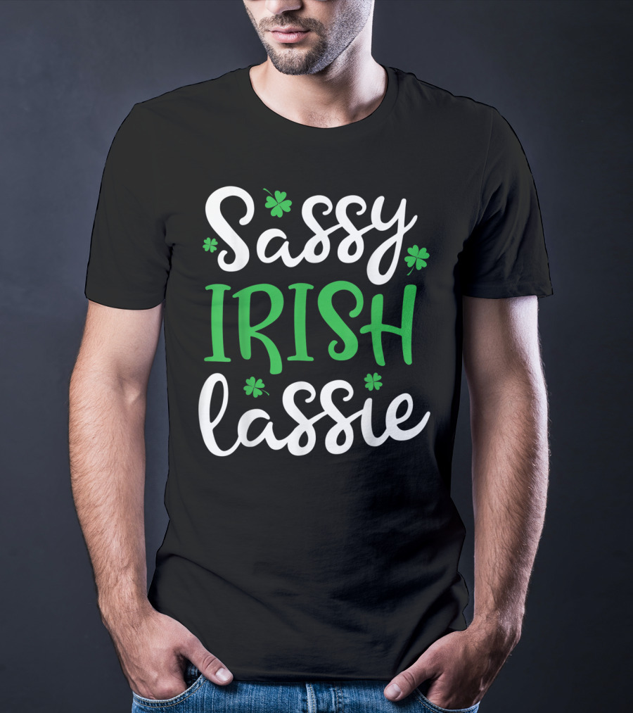 Sassy Irish Lassie St Patricks Day Irish Girls Shamrock OY T-Shirt