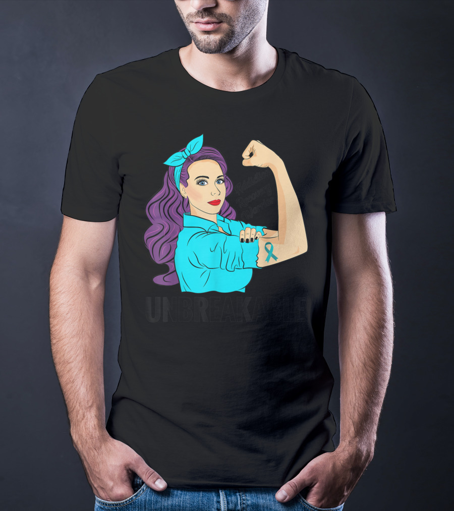 Addiction Recovery Warrior Unbreakable Empowerment Tattoo T-Shirt