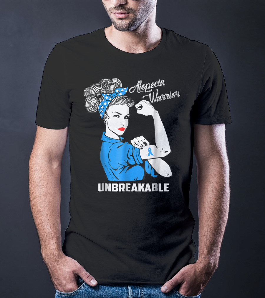 Alopecia Warrior Unbreakable Ribbon Rosie T-Shirt