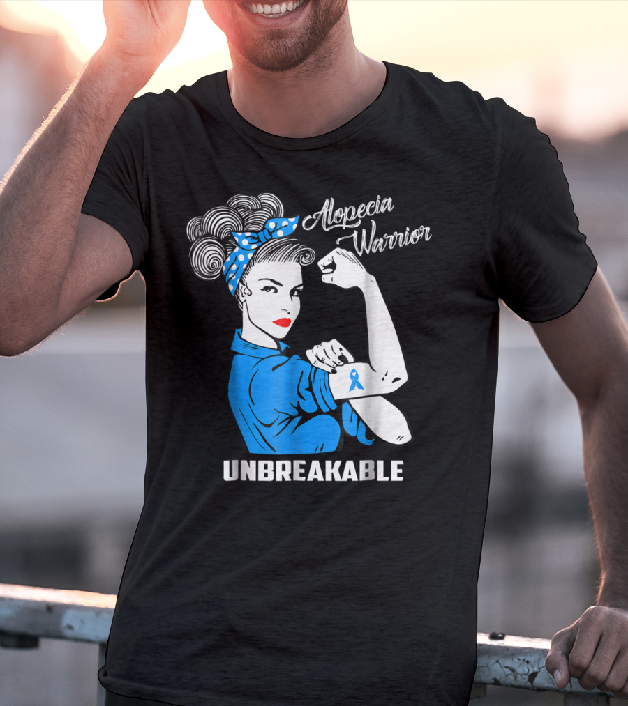 Alopecia Warrior Unbreakable Ribbon Rosie T-Shirt